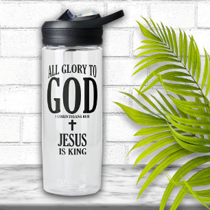 Eer aan God Christelijk Waterfles