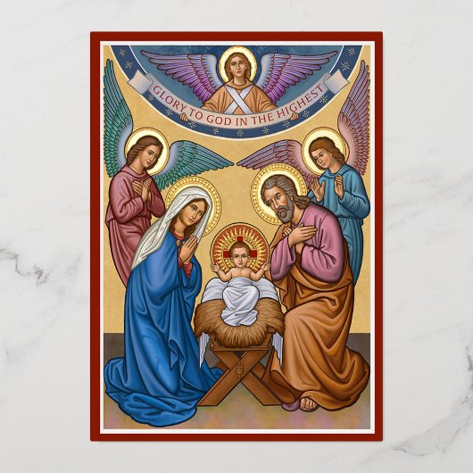 Eer aan God Folie Uitnodiging (Voorkant)