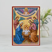 Eer aan God Folie Uitnodiging (Staand Voorkant)