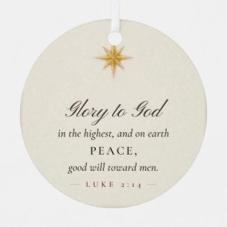 Eer aan God in de hoogste Luk 2 14 Ornament