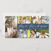 Eer aan God in den hoogste Stijlvol Schrift 7 Foto Feestdagenkaart (Voorkant)