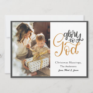 Eer aan God Lukas 2:14 Bijbelvers Kerstfoto Feestdagenkaart