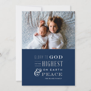 Eer aan God Religieuze Kerstkaart