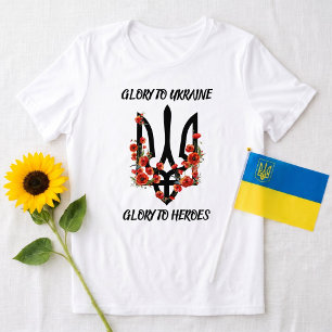 Eer aan OEKRAÏNE. Eer aan Helden. Tryzub. Tri-Blend Shirt
