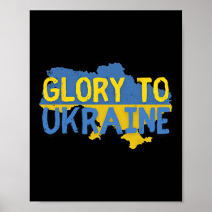 Eer aan Oekraïne Slava Ukraïni Poster