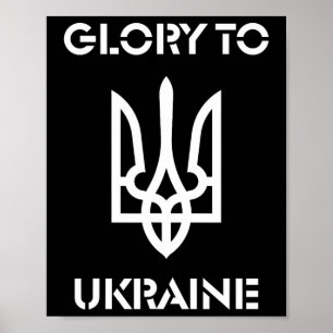 Eer aan Oekraïne Z Zelenski-geïnspireerd Wapen De Poster