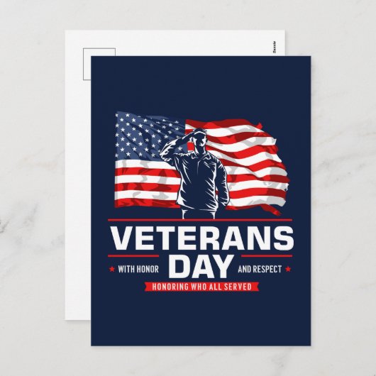 Eer allen die dienden feestdagenkaart (Voorkant / Achterkant)