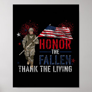 Eer de gevallenen, dank aan de levende Amerikaanse Poster