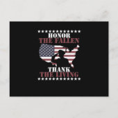 Eer de gevallenen dank de levenden Veterans Day Briefkaart (Voorkant)