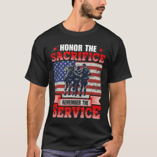 Eer de offer veteraan Onthoud de service T-shirt