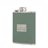 Eer de vader van de bruid: Elegant Sage Green Heupfles (Links)