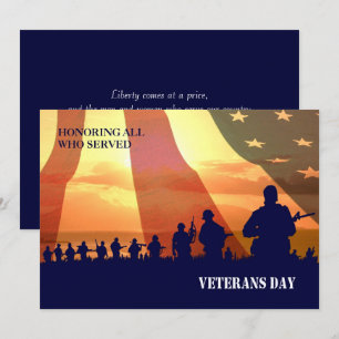 Eer iedereen die gediend heeft. Veterans Day Flat  Kaart