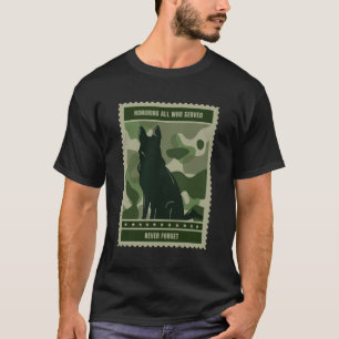 Eer iedereen die heeft gediend - Militaire hond T-shirt