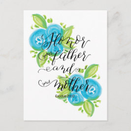 Eer je vader en moeder briefkaart