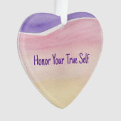 Eer je ware zelf acryl Ornament (voorkant)