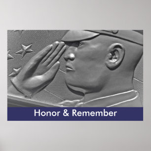 Eer & Onthoud Militair Held Poster