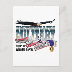 Eer onze militaire helden briefkaart