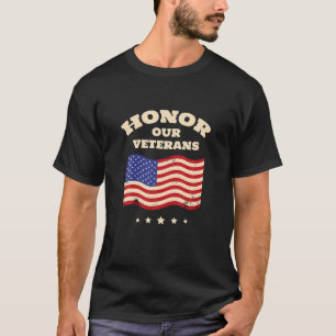Eer onze veteranen citeren het leger van de vetera t-shirt
