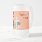 Eer onze veteranen - matglas bierpul (Voorkant rechts)