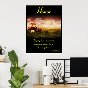 Eer overheerst te midden van uitgestrekte prairie poster