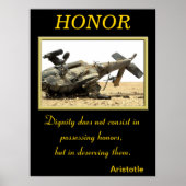 Eer schittert door militaire veerkracht en macht poster (Voorkant)