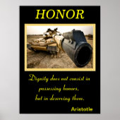 Eer voedt militaire moed en moed poster (Voorkant)