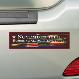 Eerbetoon aan allen die hebben gediend Vet bumpers Bumpersticker