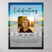 Eerbetoon aan de coureur, foto van de begrafenis poster (Voorkant)