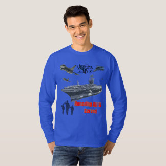 Eerbetoon aan de machtige militaire blauwen t-shirt