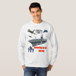 Eerbetoon aan machtige militaire witte t-shirt