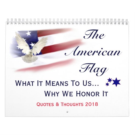 Eerbetoon aan onze Amerikaanse vlag 2018-agenda Kalender (Hoes)