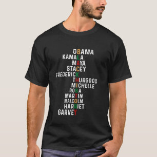 Eerbetoon aan zwarte leiders in geschiedenis, cult t-shirt