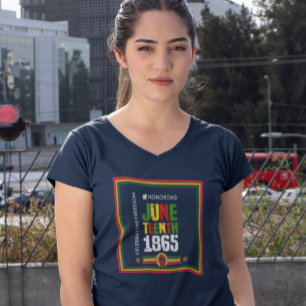Eerbetoon Juneteenth 1865-Viering van de vrijheid T-shirt