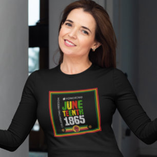 Eerbetoon Juneteenth 1865-Viering van de vrijheid T-shirt