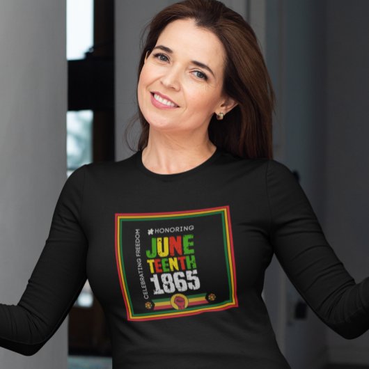 Eerbetoon Juneteenth 1865-Viering van de vrijheid T-shirt