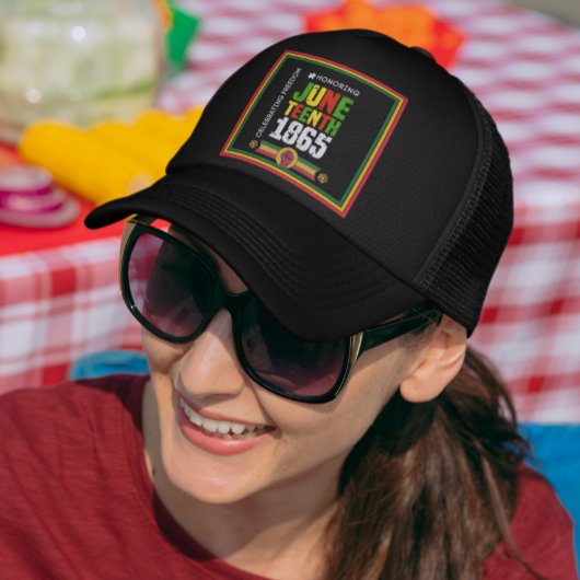 Eerbetoon Juneteenth 1865-Viering van de vrijheid Trucker Pet
