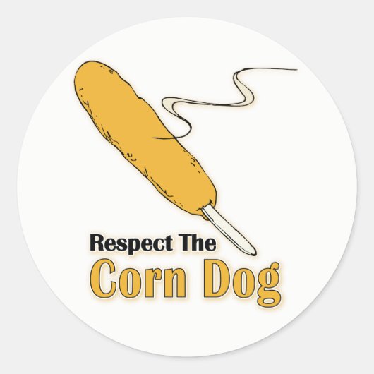 Eerbiedig de Corn Dog? Ronde Sticker (Voorkant)