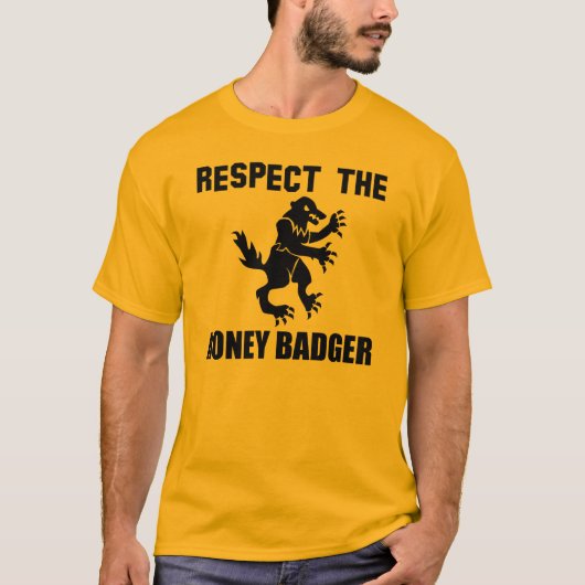 Eerbiedig de honingbadger t-shirt (Voorkant)