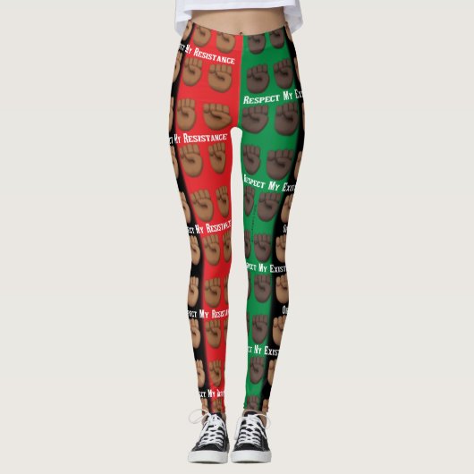Eerbiedig mijn bestaan of verwacht mijn verzet leggings (Voorkant)