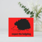 Eerbiediging van de egel briefkaart (Staand voorkant)