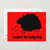 Eerbiediging van de egel briefkaart (Voorkant / Achterkant)