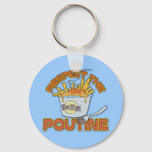 Eerbiediging van de poutine sleutelhanger