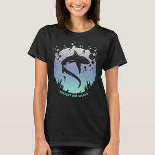 Eerbiediging van de sluizen - Ontwerp van haaienla T-shirt