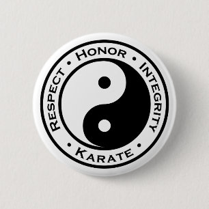 Eerbiediging van eerlijkheid Karate Ronde Button 5,7 Cm