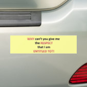 Eerbiediging van het recht bumpersticker (Op auto)