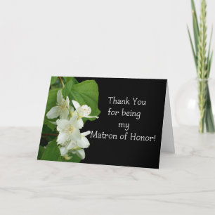 Eercard voor getuige bruid bedankkaart
