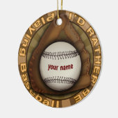 Eerder Baseball spelen Keramisch Ornament (Links)