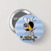 eerder bijenkruipen ronde button 5,7 cm (Voorkant /achterkant)