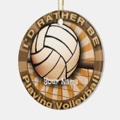 Eerder Play Volleyball Keramisch Ornament (Links)