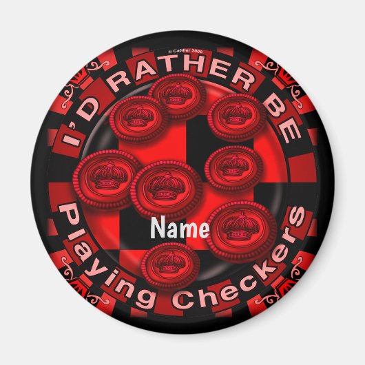 Eerder spelen Checkers magneet (Voorkant)